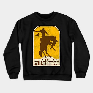 Wyoming Vintage Western Cowboy Rodeo Travel Souvenir Crewneck Sweatshirt